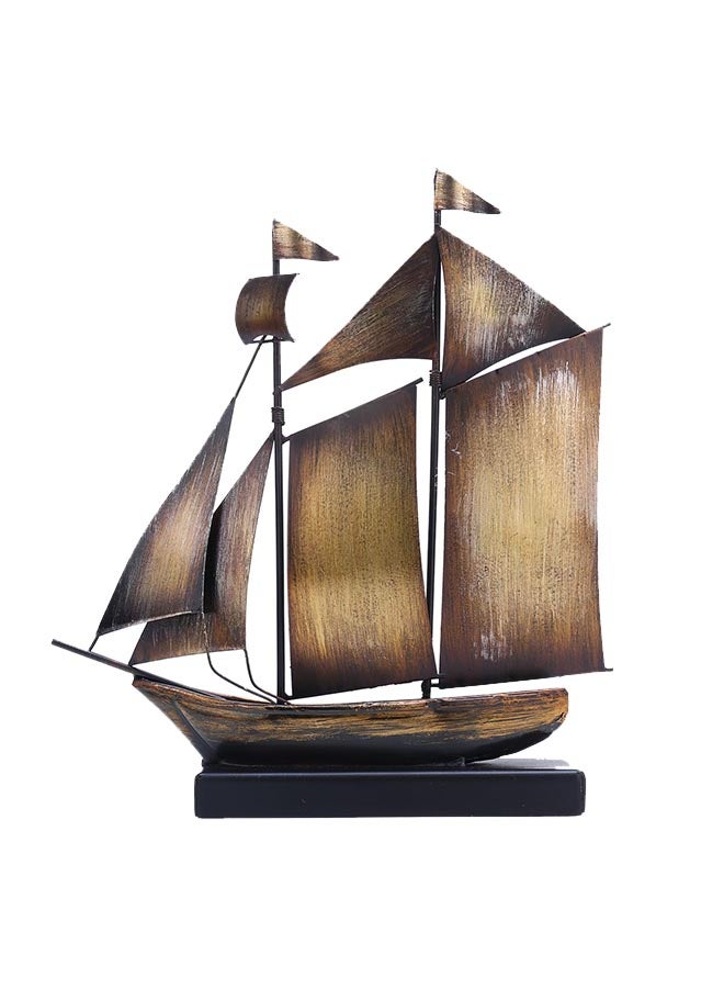 توراتس تمثال عتيق لقارب شراعي بني 34x8x33سم - Image 1