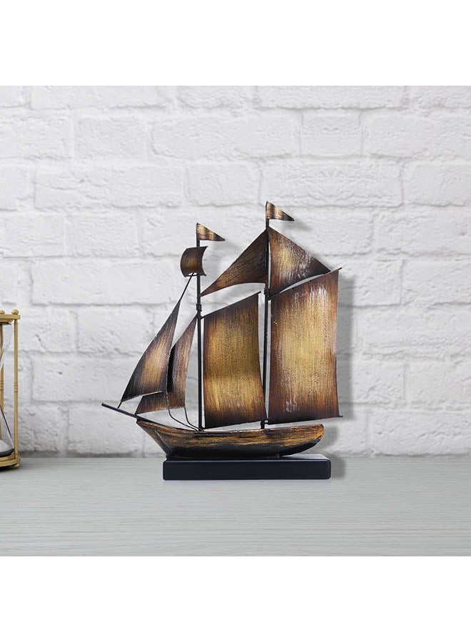 توراتس تمثال عتيق لقارب شراعي بني 34x8x33سم - Image 4