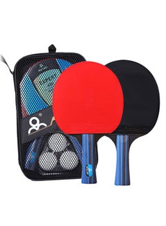 Generic 5-Piece Table Tennis Racket And Ball Set With Storage Pouch 