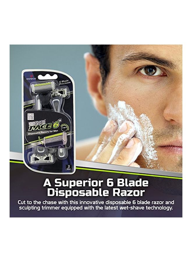DORCO - 9-Piece Pace 6 Plus Disposable Razor With Blade - Image 1