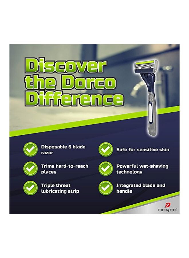 DORCO - 9-Piece Pace 6 Plus Disposable Razor With Blade - Image 1