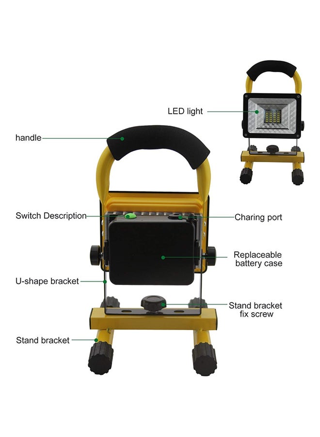 مصباح قوي LED أسود/ أصفر - Image 3