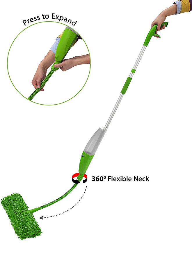 Spray Mop With Microfiber Cleaning Pad Green/White/Silver - Image 5