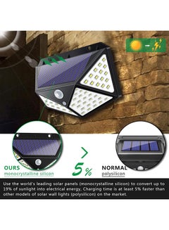 هويرلر مصباح LED يعمل بالطاقة الشمسية مزود بمستشعر للحركة أسود/ أبيض  - Image 3
