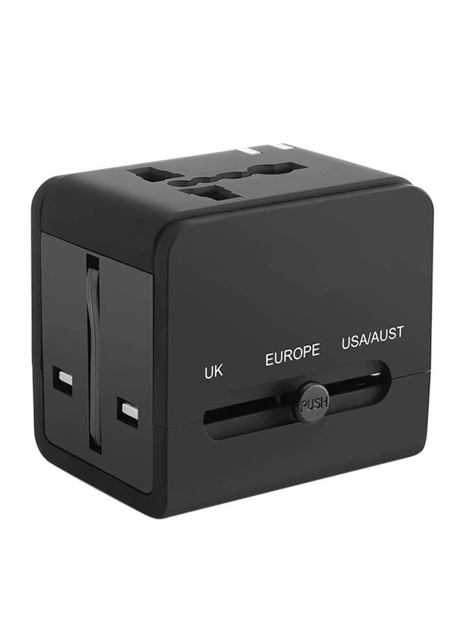 Generic All-In-One Worldwide Travel Adapter Black  - Image 1