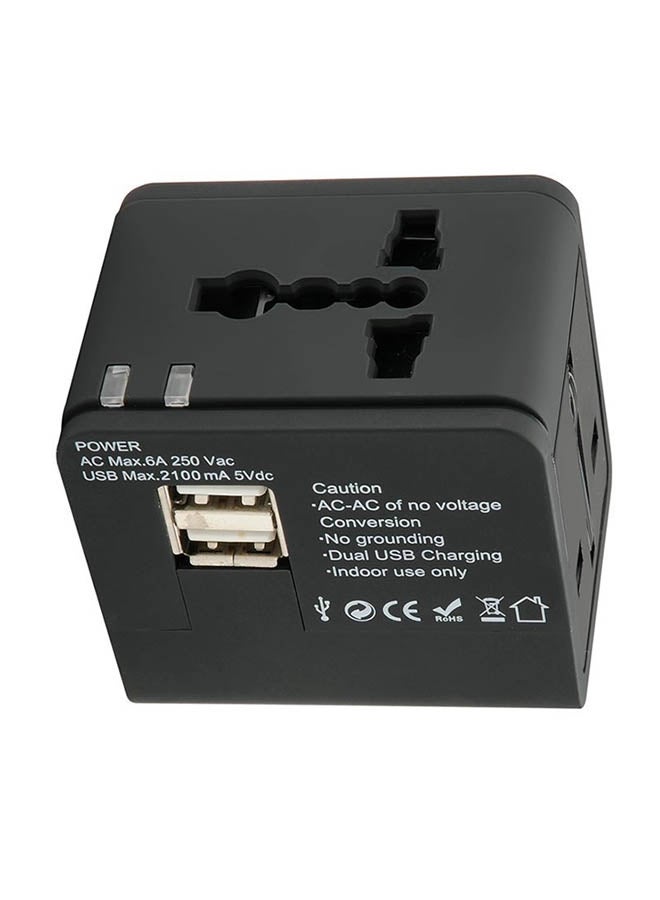 Generic All-In-One Worldwide Travel Adapter Black  - Image 3
