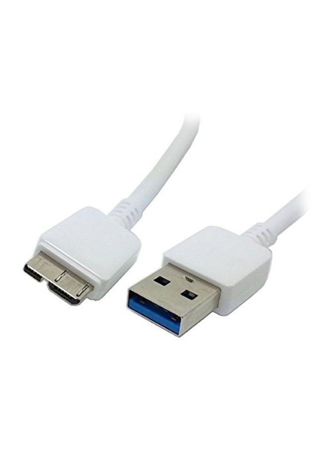 LW - Micro USB 3.0 Data Cable For Samsung Galaxy S5/Note 3 White - Image 1