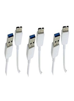 LW Micro USB 3.0 Data Cable For Samsung Galaxy S5/Note 3 White  - Image 2