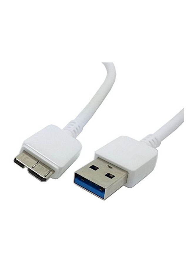 LW - Micro USB 3.0 Data Cable For Samsung Galaxy S5/Note 3 White - Image 1