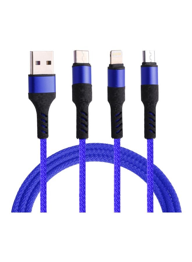 كابل شحن سريع للغاية بمنفذ مايكرو ‏‏‎‎USB‎‏/ Type-C إلى منفذ USB أزرق - Image 2