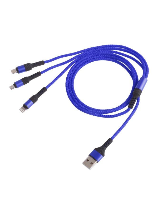 كابل شحن سريع للغاية بمنفذ مايكرو ‏‏‎‎USB‎‏/ Type-C إلى منفذ USB أزرق - Image 3