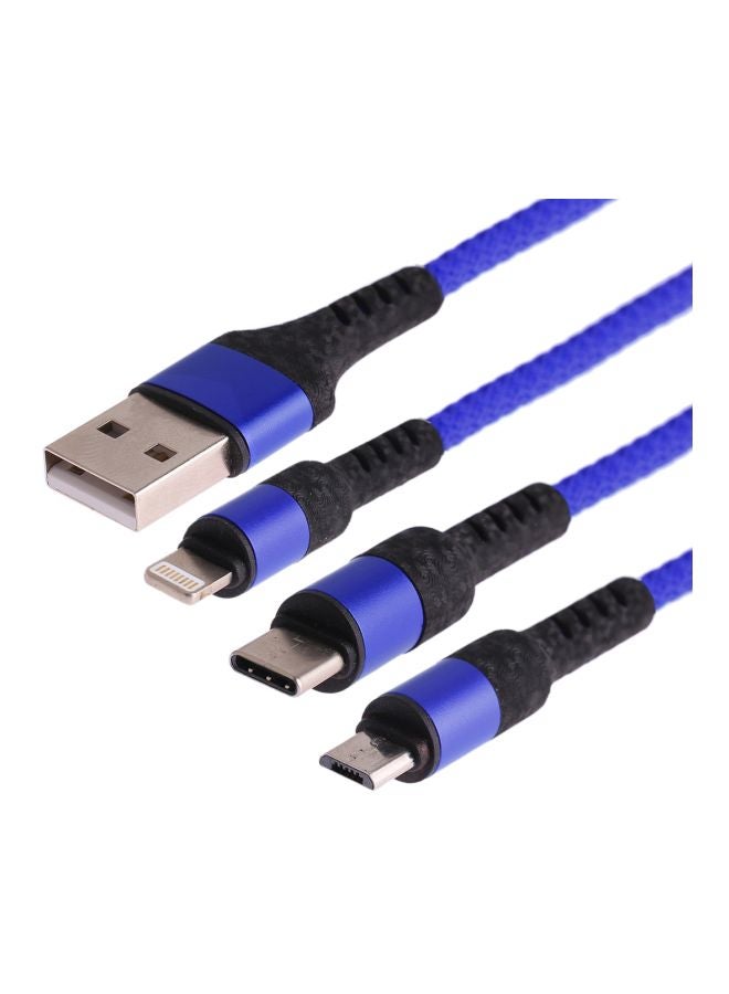 كابل شحن سريع للغاية بمنفذ مايكرو ‏‏‎‎USB‎‏/ Type-C إلى منفذ USB أزرق - Image 4