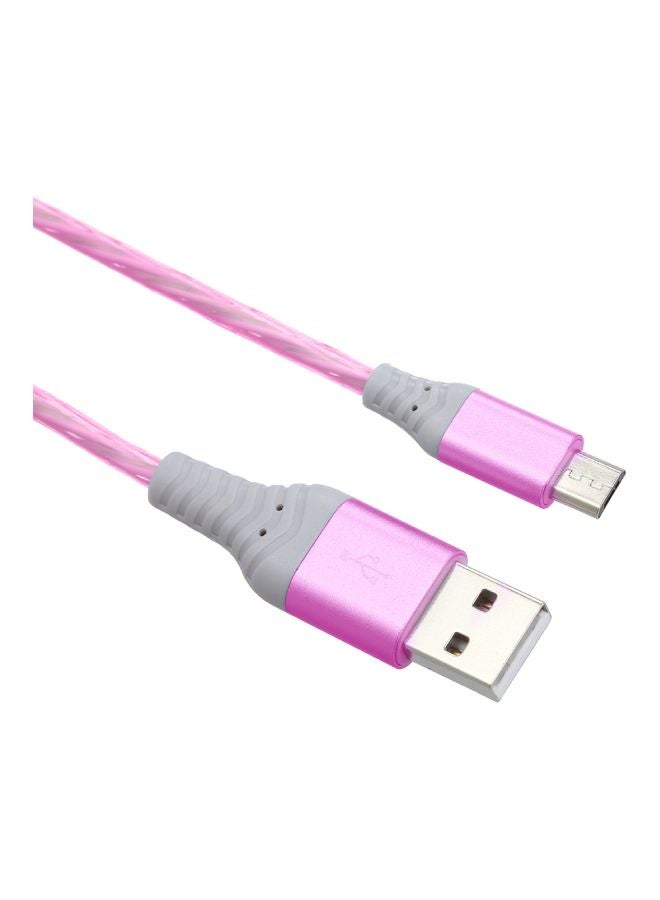 Micro USB Data Sync Charging Cable Pink - Image 2