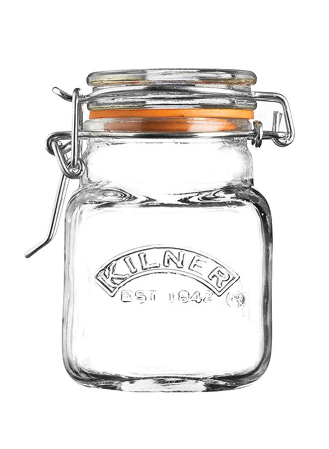 كيلنر برطمات مربع الشكل للتوابل مزود بمشبك من الأعلى شفاف