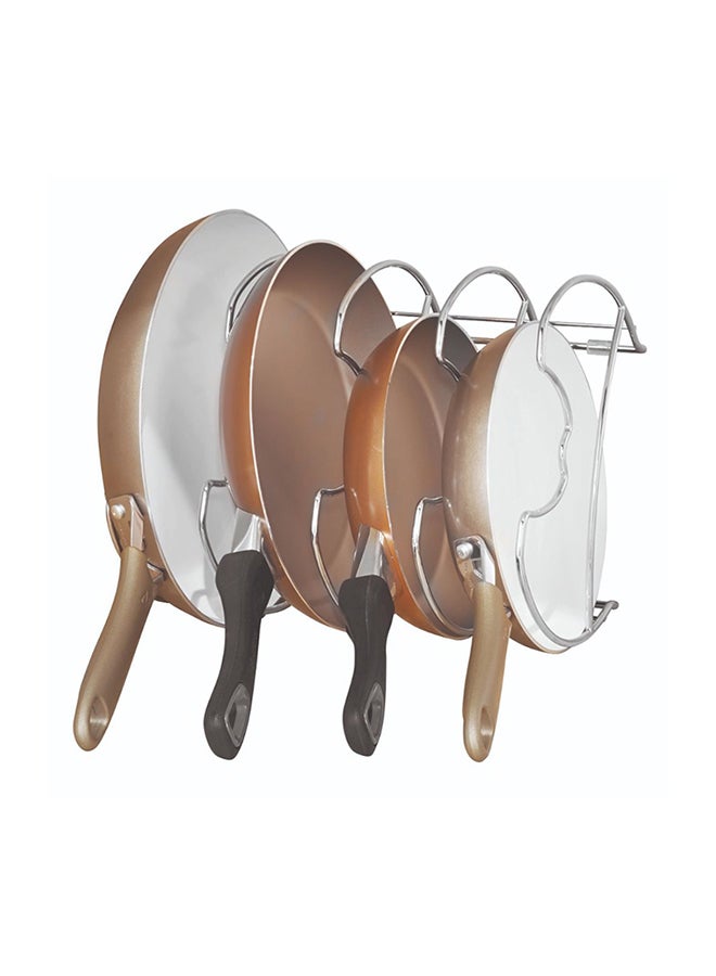InterDesign Classico Skillet Organizer Chrome Silver 27.58x23.11x20.19cm  - Image 2