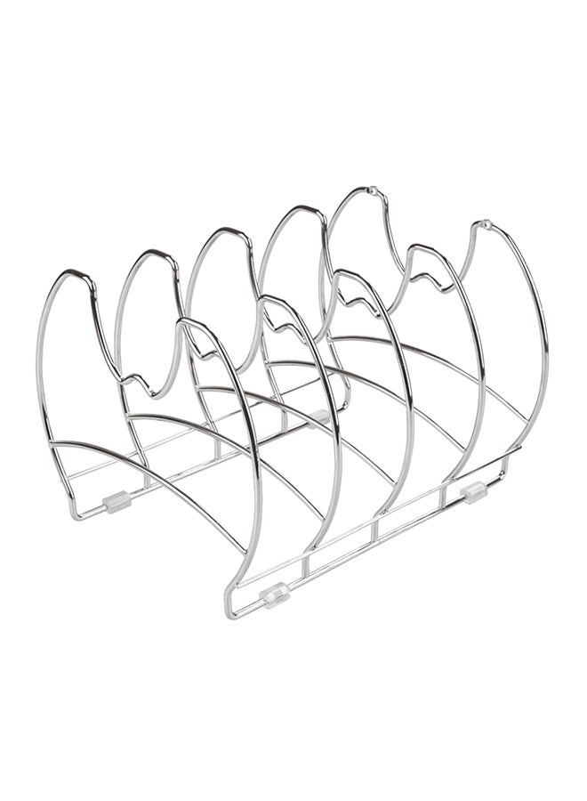 InterDesign Classico Skillet Organizer Chrome Silver 27.58x23.11x20.19cm  - Image 1