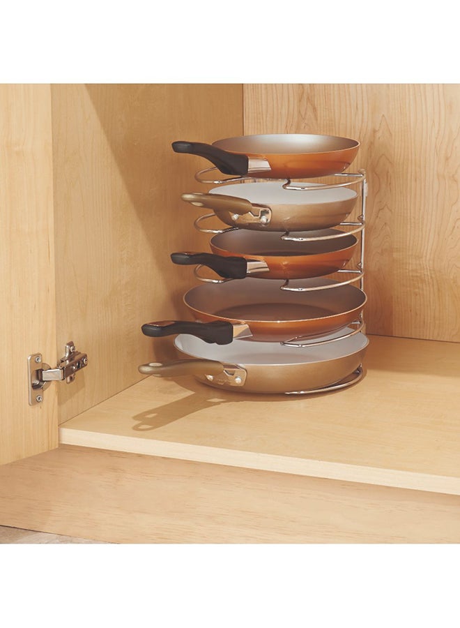 InterDesign Classico Skillet Organizer Chrome Silver 27.58x23.11x20.19cm  - Image 4