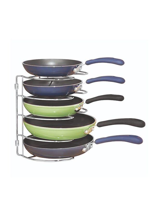 InterDesign Classico Skillet Organizer Chrome Silver 27.58x23.11x20.19cm  - Image 3