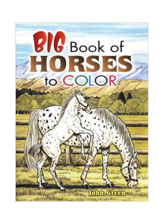 null - Big Book Of Horses To Color Paperback English by John Green - 39038 - Image 1