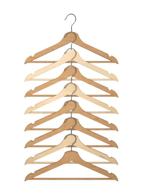 8-Piece Clothes Hanger Set Beige