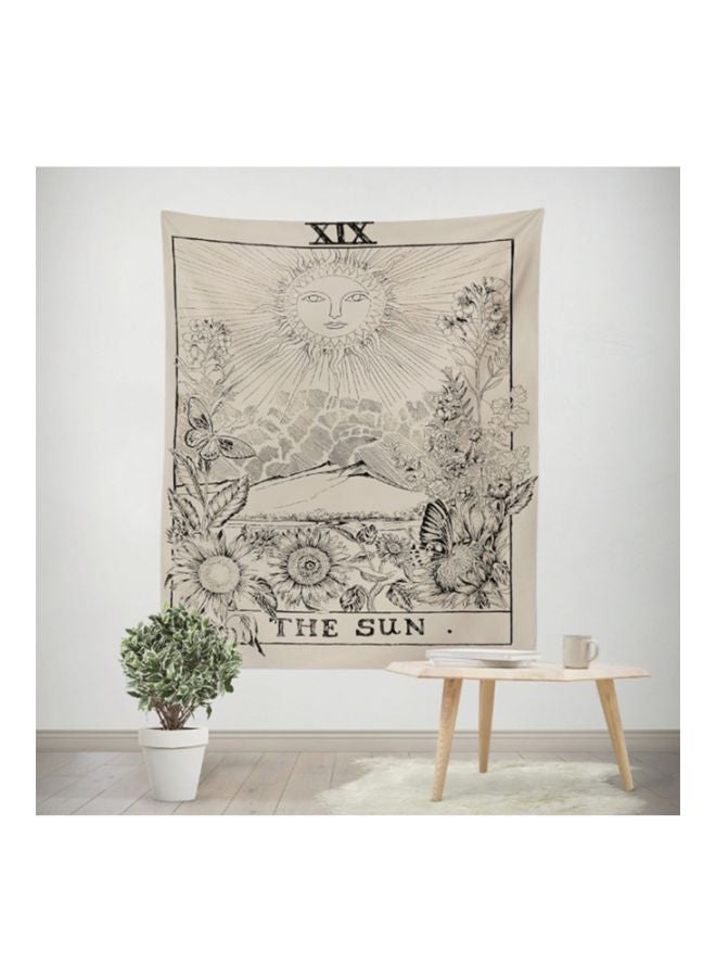 Printed Tapestry Beige/Black 0.3x150x130cm  - Image 1