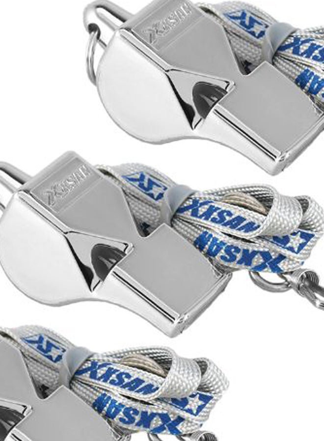 Generic - 3-Piece Coach Whistle Set With Lanyards Referee - Image 1