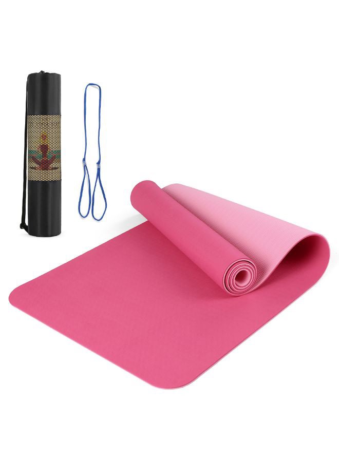 بساط يوغا غير منزلق مع حقيبة تخزين بحمّالة للحمل هدية 72 x 24بوصة - Image 1