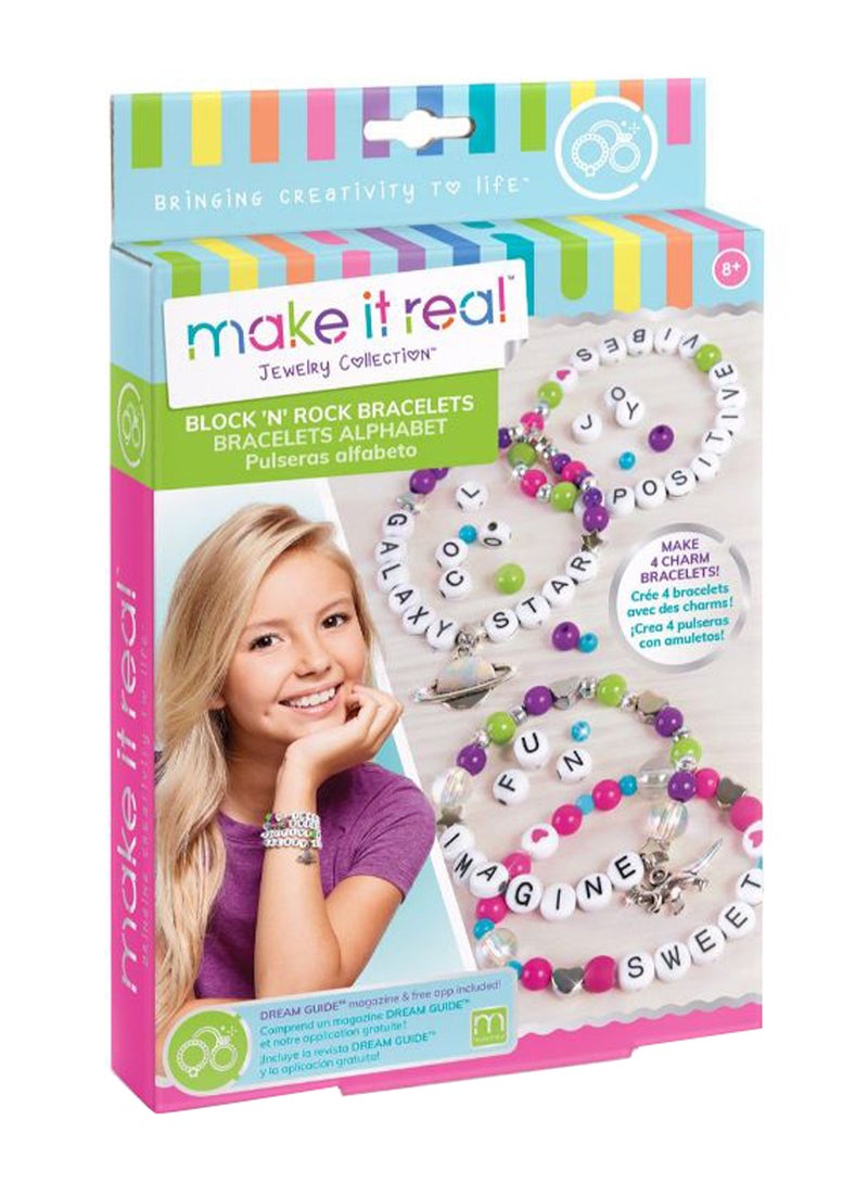 ميك إت ريل طقم أساور بلوك آند روك مزينة بحلية - Image 1