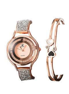 women Stainless Steel Analog Wrist Watch With Bracelet NSSB037006345