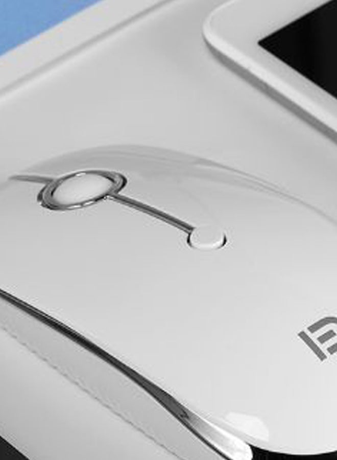 FD Wireless Rechargeable 3 Mode Mice White/Silver - Image 2