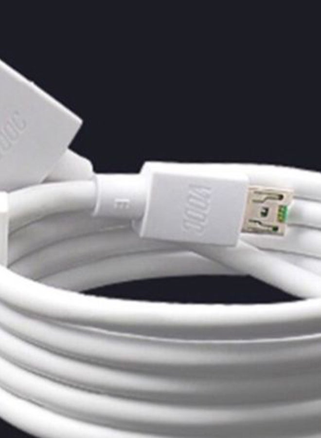 OPPO - Vooc 7-Pin Micro USB Data Sync And Charging Cable White - Image 1