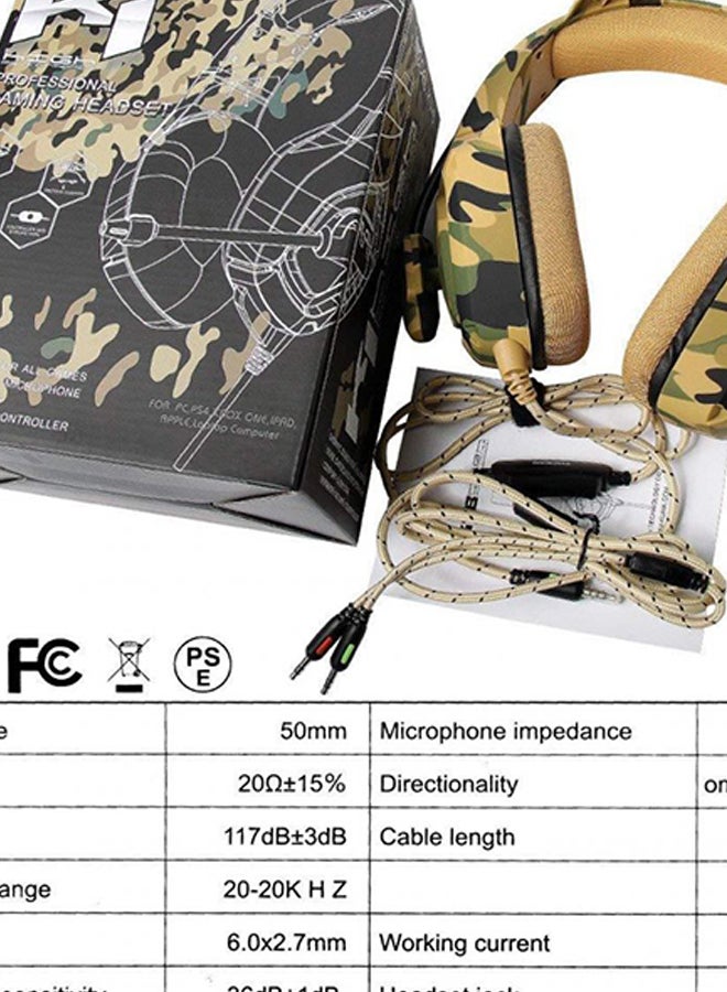 أونيكوما Stereo Over-EarWired  Gaming Headphones With Microphone For PS4/PS5/XOne/XSeries/NSwitch/PC - Image 3