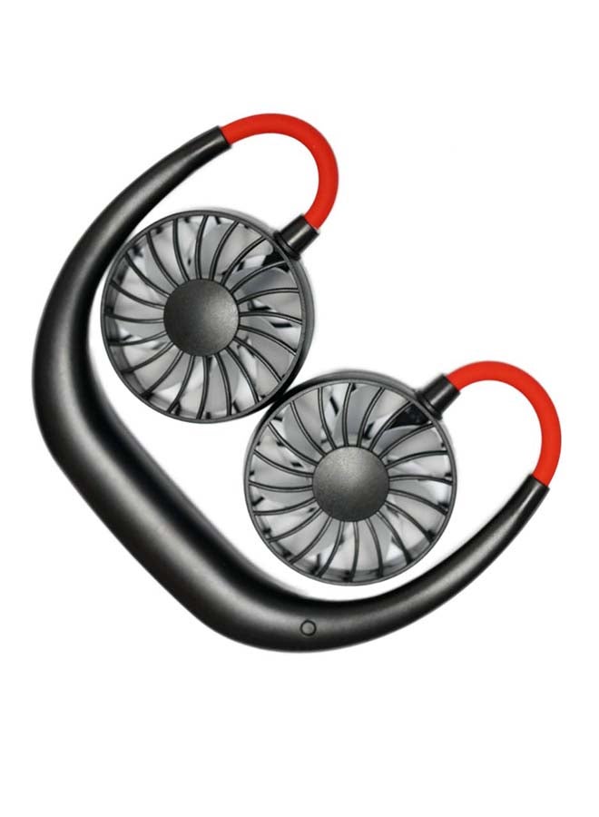 USB Rechargeable Neckband Fan VSTHI001BL Black/Red/Clear - Image 1
