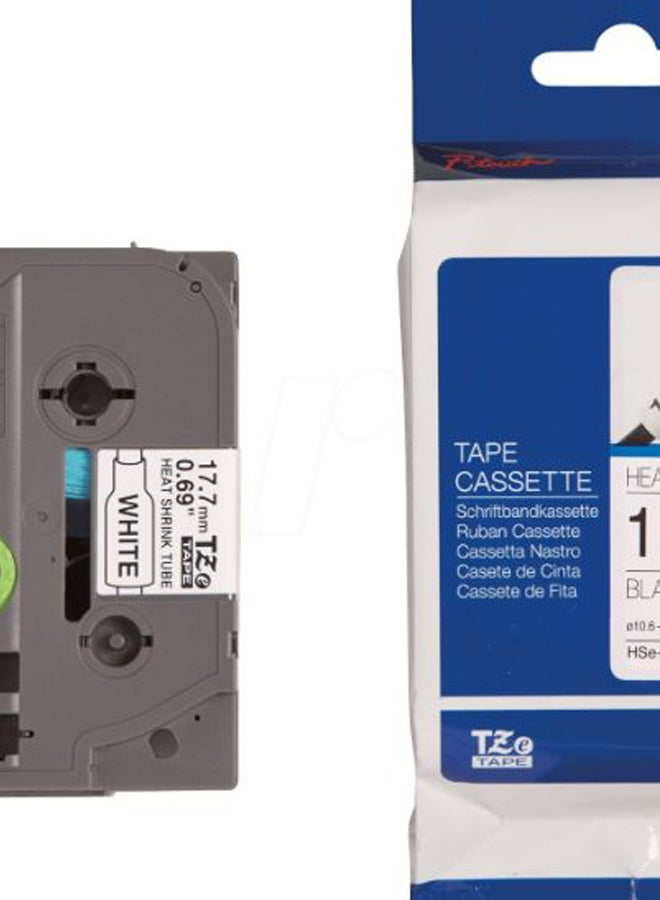 brother Black On White Heat Shrink Tube Tape Grey/Green/White - Image 2