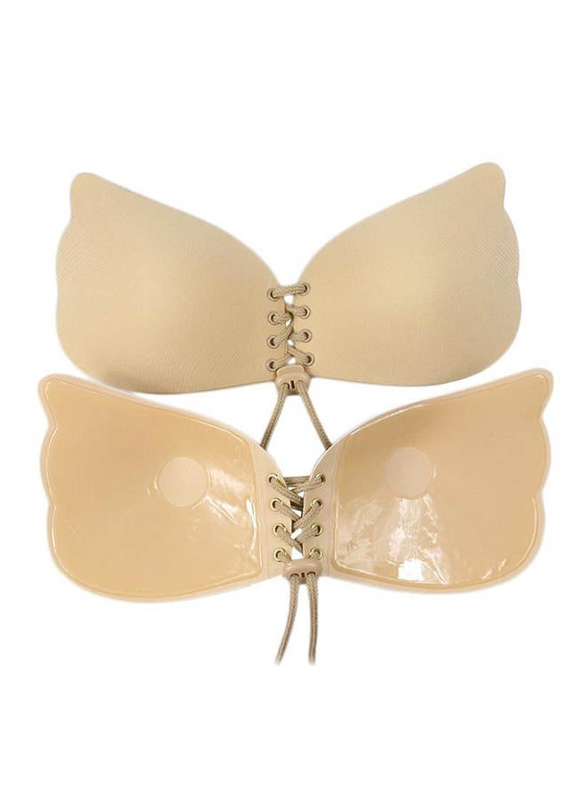 Generic - Backless And Strapless Silicone Bra Cup Beige - Image 1