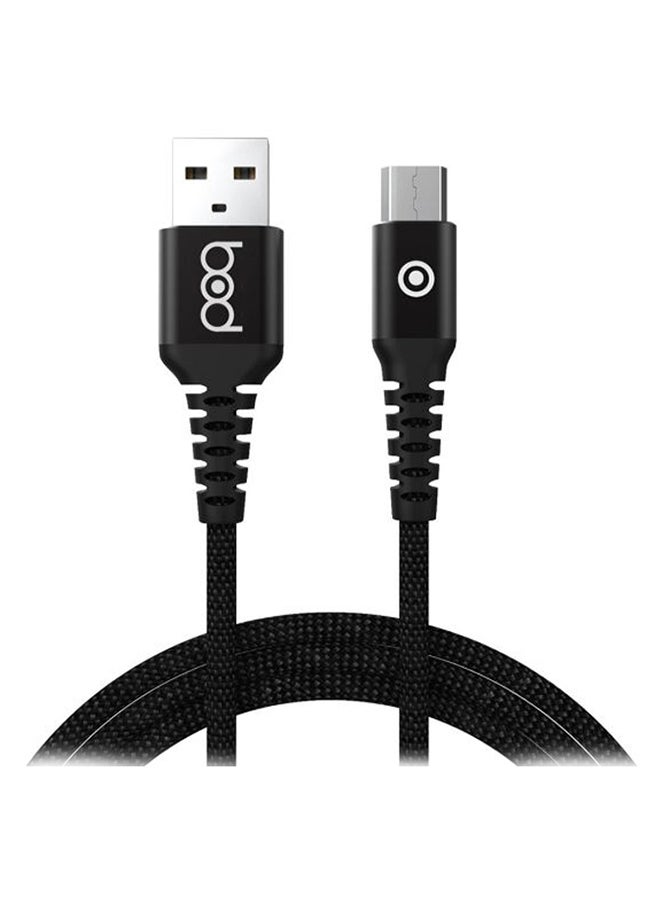 BOD Micro USB Data Sync And Charging Cable Black - Image 1