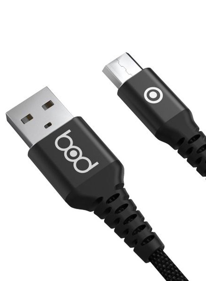 BOD Micro USB Data Sync And Charging Cable Black - Image 2