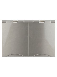 Schneider Flat Plate GU Twin Floor Socket Silver 