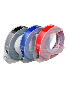 Dymo Pack Of 3 Embossing Variety Adhesive Tape Multicolour 
