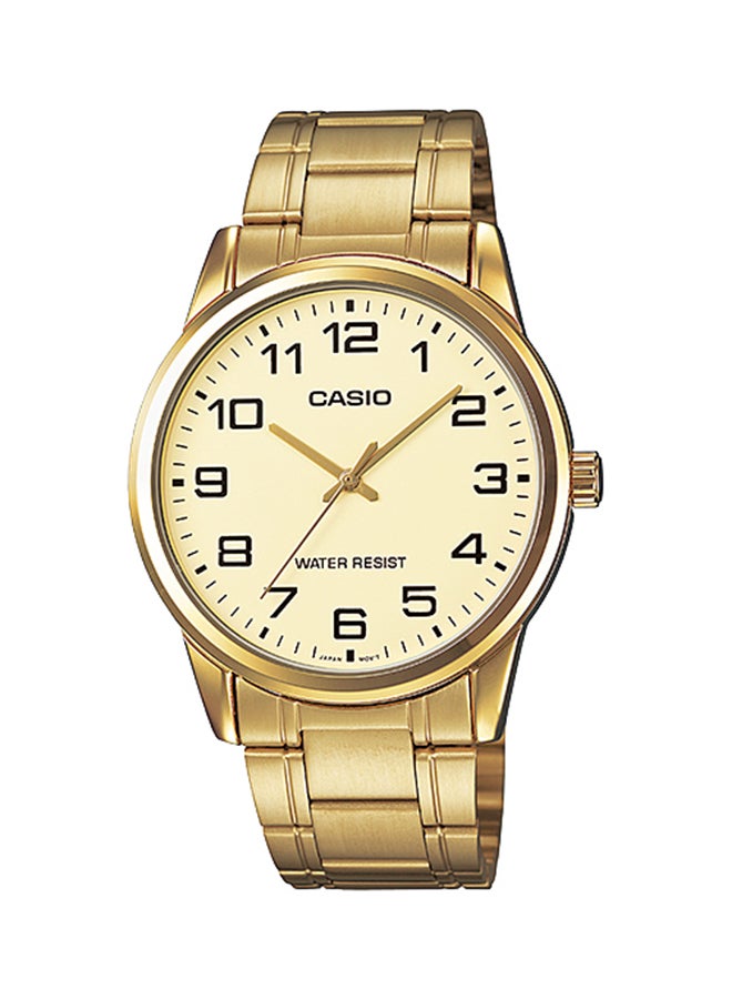 CASIO Women's Stainless Steel Analog Watch MTP-V001G-9BUDF - 38 mm - Gold  - Image 1