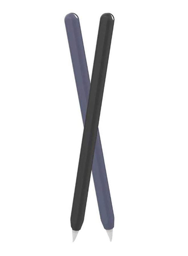 Ahastyle Pack Of 2 Apple Pencil Sleeve Black/Navy Blue - Image 1