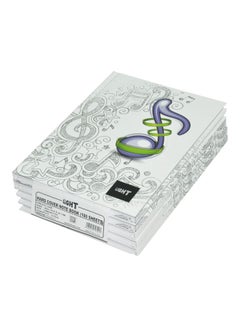 Light 5-Piece A5 Hard Cover Notebook Set White/Grey 