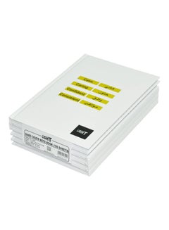 Light 5-Piece A5 Hard Cover Notebook Set White 