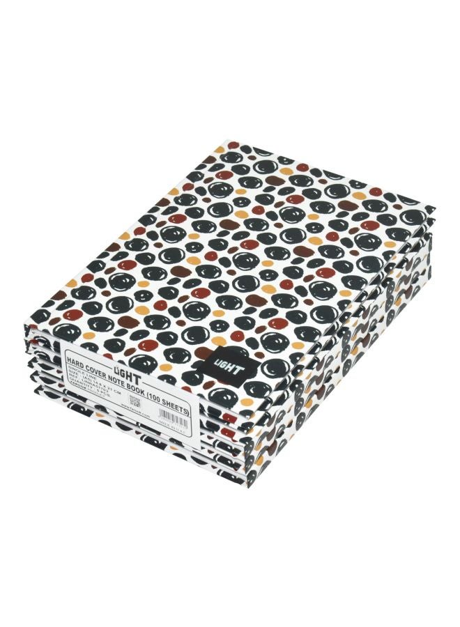 Light - 5-Piece A5 Hard Cover Notebook Set Multicolour - Image 1