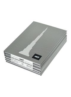 Light 5-Piece A5 Hard Cover Notebook Set Black/White 