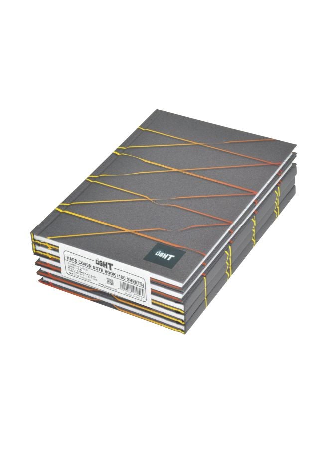 Light 5-Piece Hard Cover Notebook Grey 
