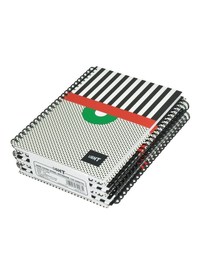 لايت مجموعة دفاتر ملاحظات مقاس A5 بتجليد حلزوني، 5 قطع متعدد الألوان