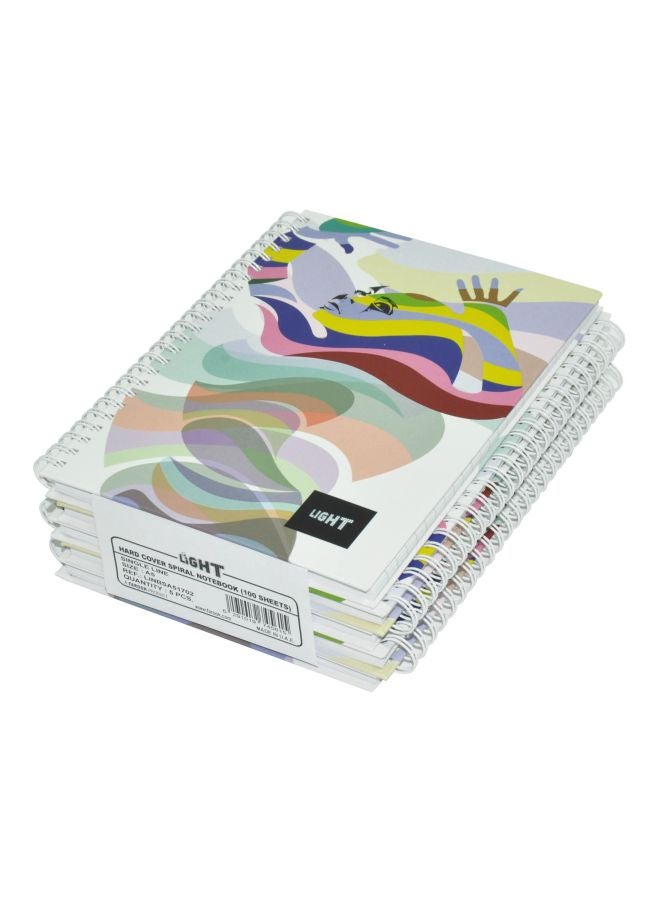 Light - 5-Piece A5 Spiral Bound Notebook Multicolour - Image 1