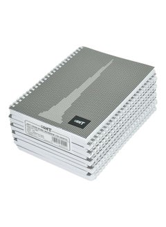 Light 10-Piece A5 Spiral Bound Notebook Black/Grey 