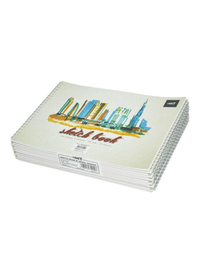 لايت مجموعة دفاتر رسم مقاس A4، من 12 قطعة